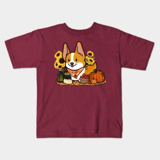 Fall Corgi Kids T-Shirt